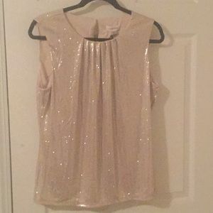 Calvin Klein gold glittered shell